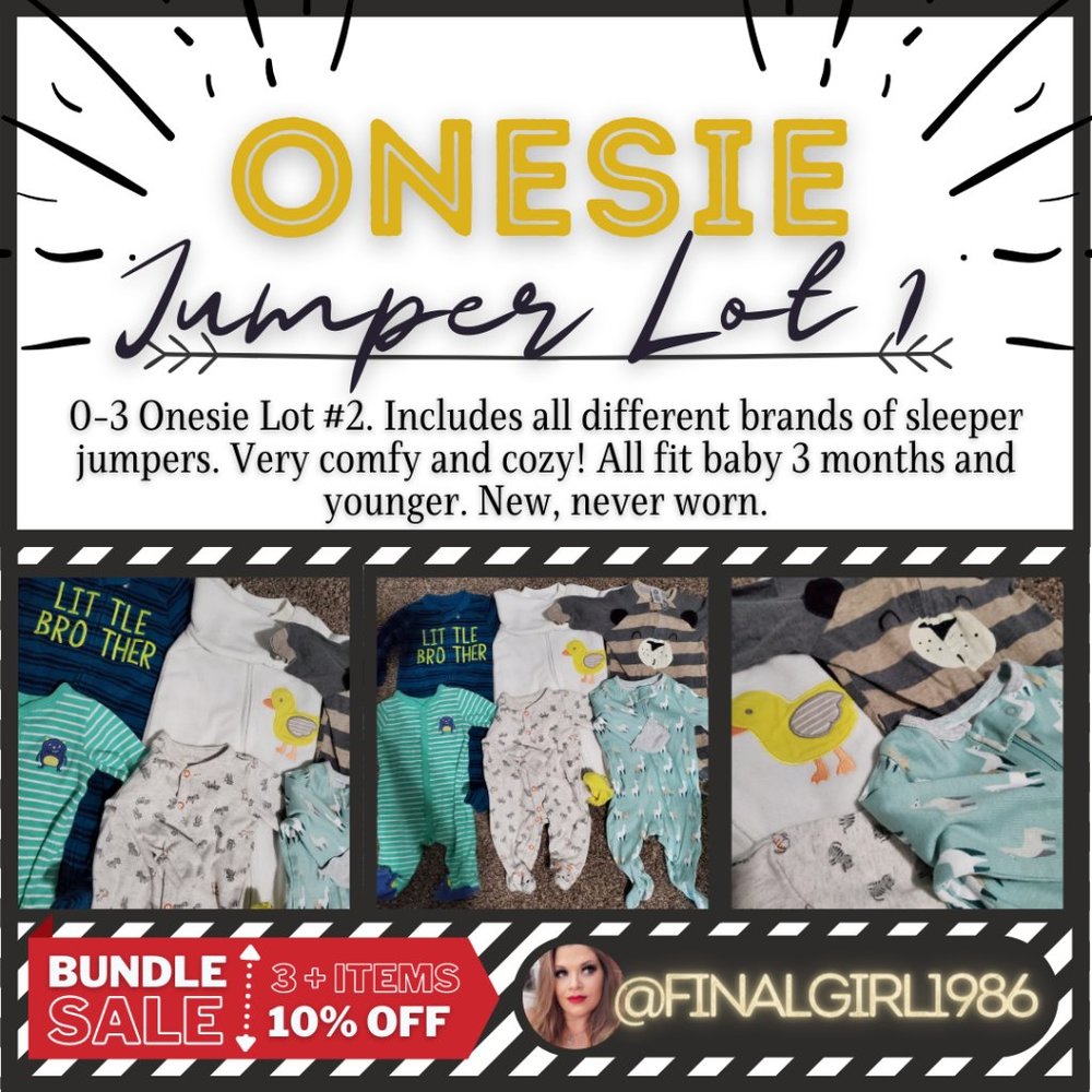 Baby 0-3 Months Sleeper Jumper Lot 1